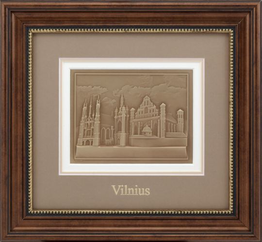 Reljefinės grafikos paveikslas &#039;&#039;Vilnius. Onos ir bernardinų kompleksas&quot;