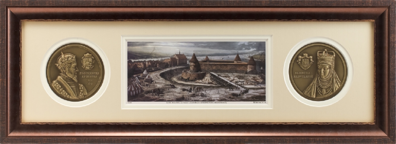 Grafikos paveikslas &quot;Kauno pilis XVIa. viduryje. Žygimanto Augusto laikais.&quot;