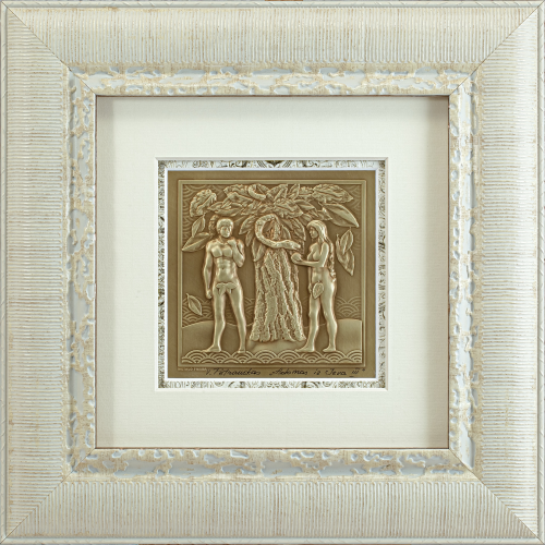 Reljefinės grafikos paveikslas - Adomas ir Ieva III