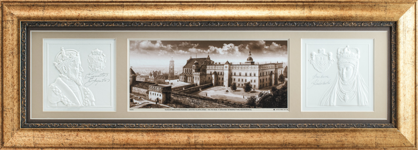 Grafikos paveikslas - Renesansiniai LDK rūmai Vilniuje. LDK Zigmanto Vazos laikai