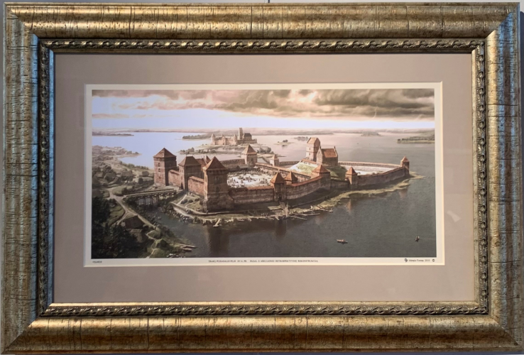 Grafikos paveikslas - Trakų pusiasalio pilis, XIVa. pab. XVa. pr.